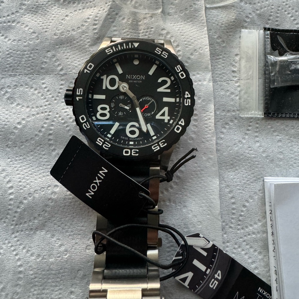 Nixon Moon Raider A9472166 Black Titanium Dial Men's Stainless Steel Watch